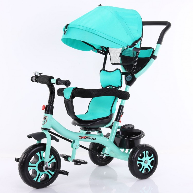Tricycle bébé et enfant 5-en-1 évolutif VERT