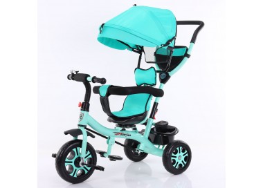 Tricycle bébé et enfant 5-en-1 évolutif VERT
