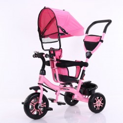 Tricycle bébé et enfant 5-en-1 évolutif ROSE
