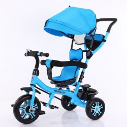 Tricycle bébé et enfant 5-en-1 évolutif BLEU