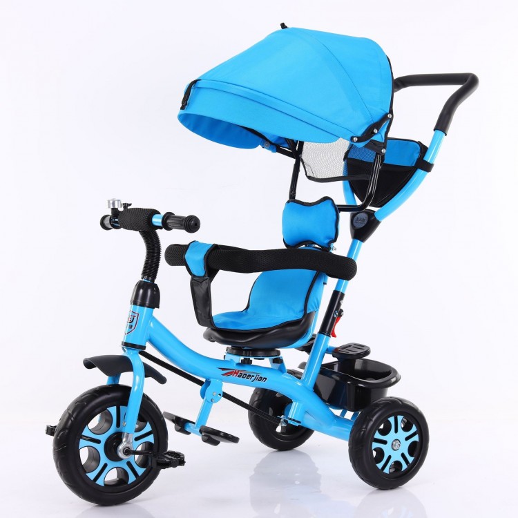 Tricycle bébé et enfant 5-en-1 évolutif BLEU